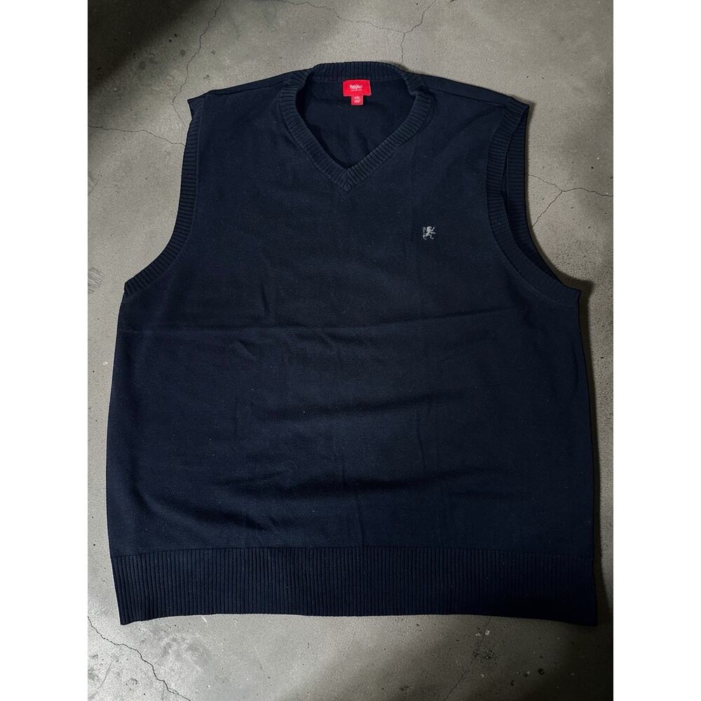 Vintage Y2K Men's Mossimo Black V- Neck Pull Over Vest XL Sweater
